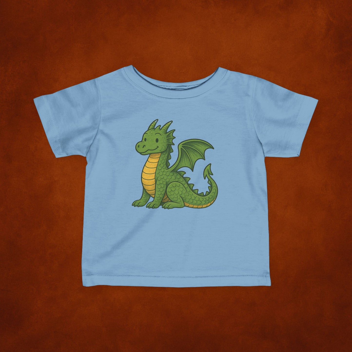 Little Ember Dragon - Vintage Art Dragon Design Graphic Infant Tee