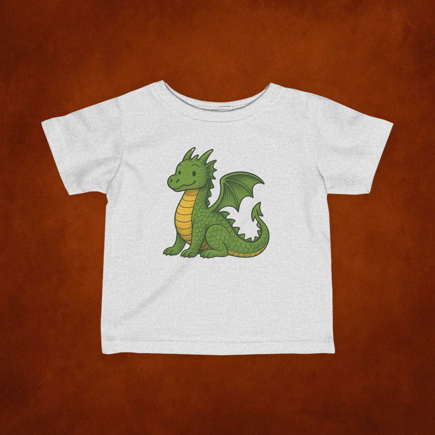 Little Ember Dragon - Vintage Art Dragon Design Graphic Infant Tee