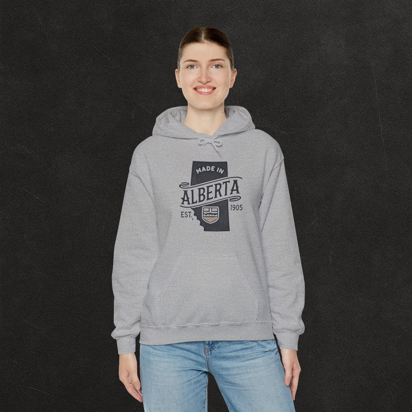 Alberta Proud Heavy Hoodie – Thick Unisex Pullover for the Prairie Weather