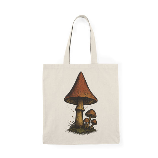 Let’s Wander Mushroom Tote Bag – Vintage-Inspired Nature & Foraging Canvas Bag