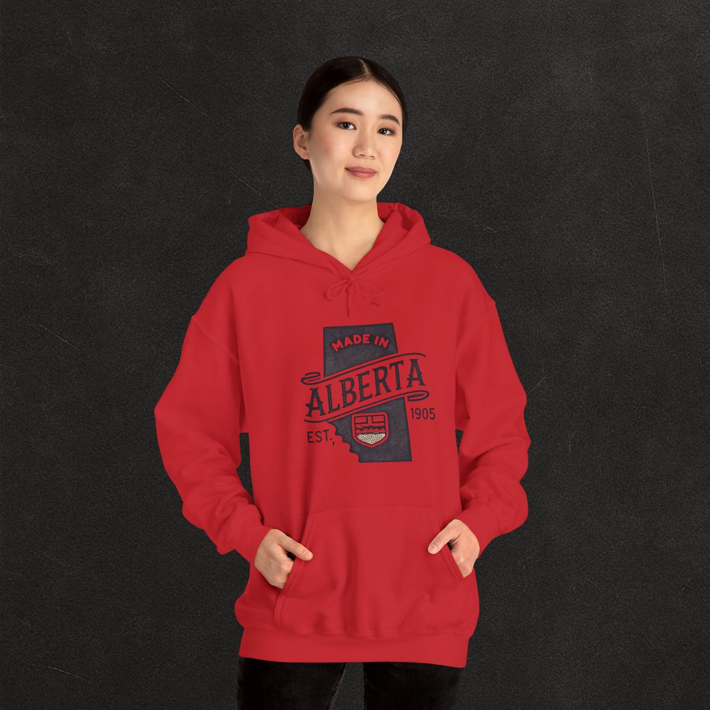 Alberta Proud Heavy Hoodie – Thick Unisex Pullover for the Prairie Weather