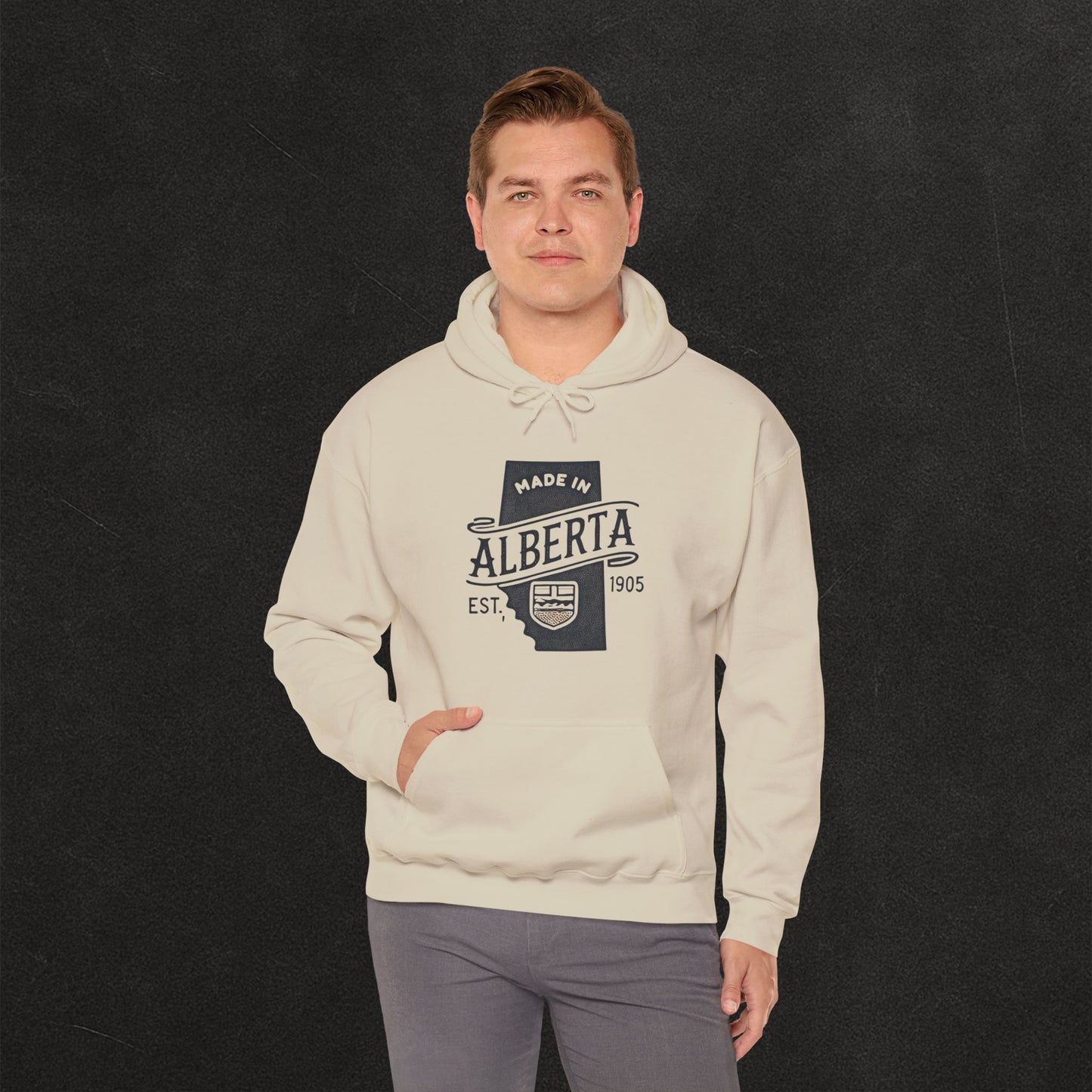 Alberta Proud Heavy Hoodie – Thick Unisex Pullover for the Prairie Weather