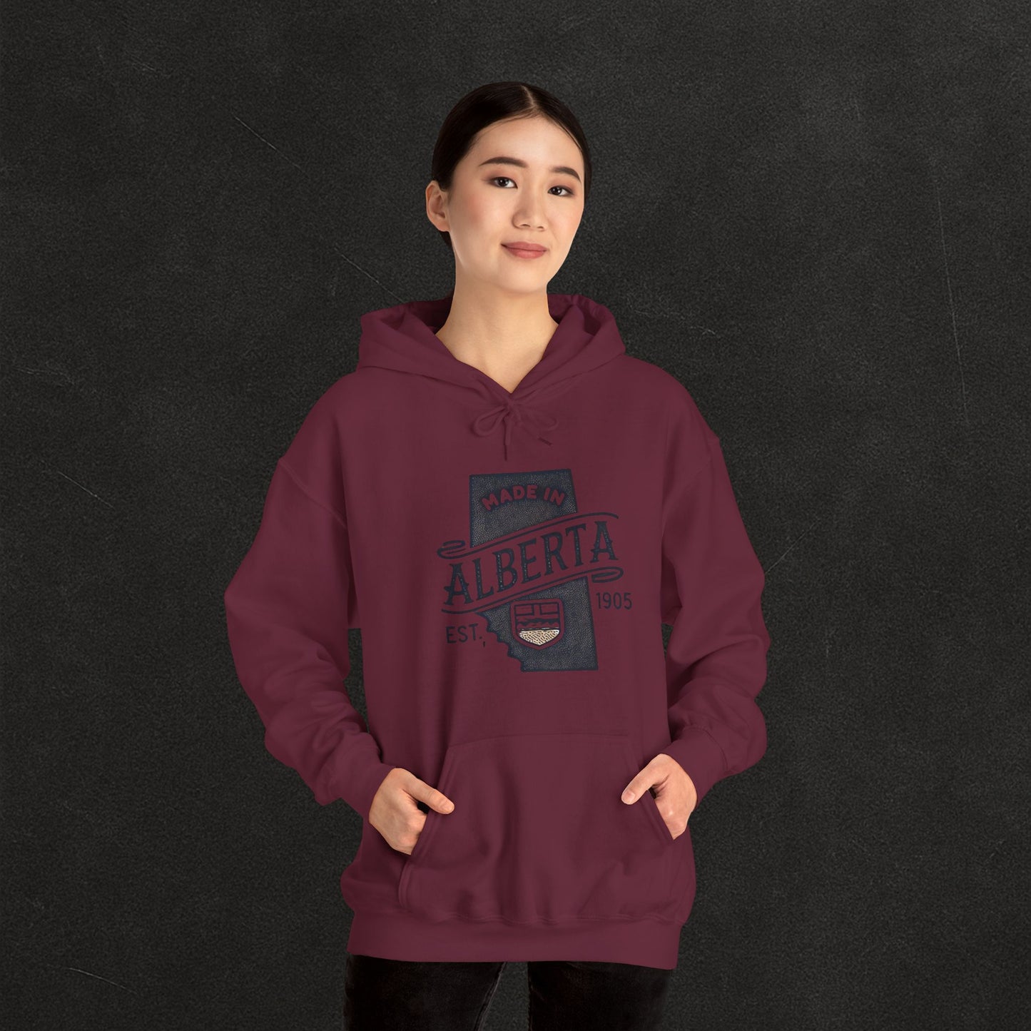 Alberta Proud Heavy Hoodie – Thick Unisex Pullover for the Prairie Weather