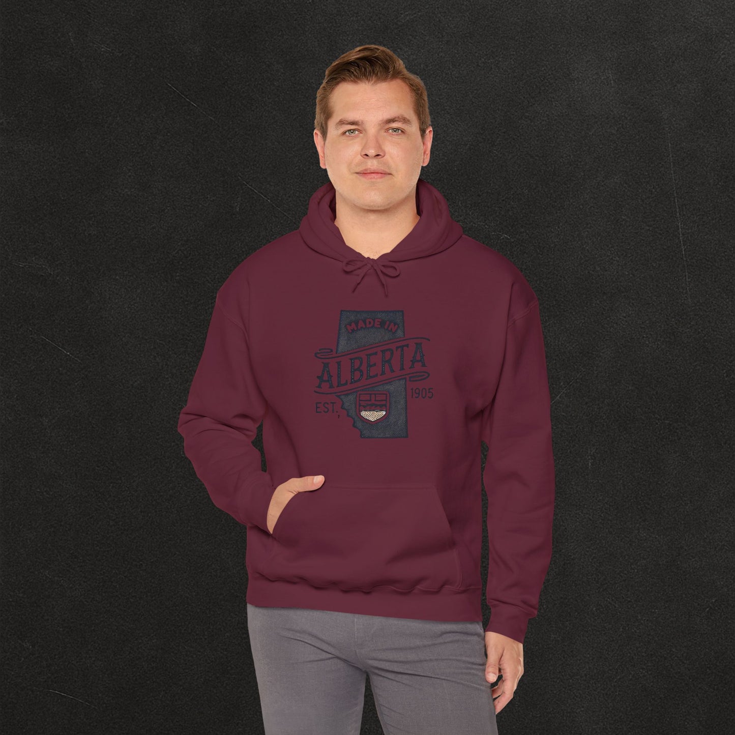 Alberta Proud Heavy Hoodie – Thick Unisex Pullover for the Prairie Weather