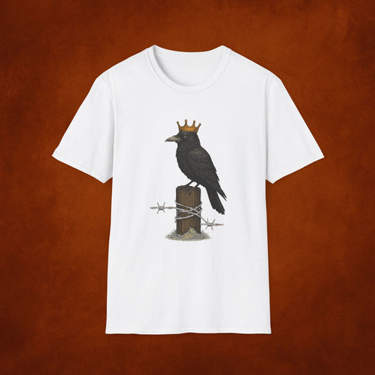 Crown King Crow T-Shirt - Vintage Unisex Graphic Tee